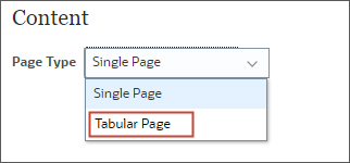 Tabular page
